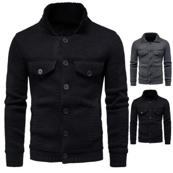 Mens knitwear cargo sweater coat 秋冬男士針織衫工裝毛衣外套