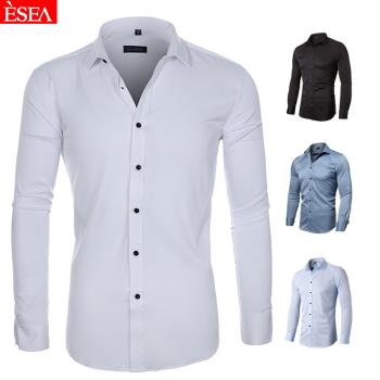 Airwallex ebay wishy 彈力襯衣男長袖免燙商務襯衫Mens shirts