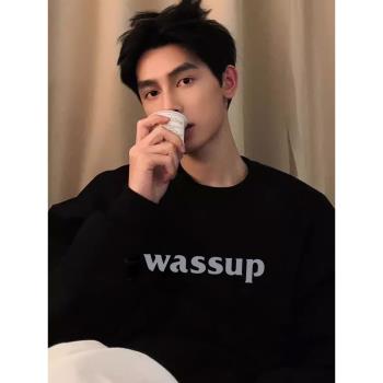 NOAH WASSUP基礎長袖T恤男款2024新款純棉美式初秋打底衫潮牌圓領