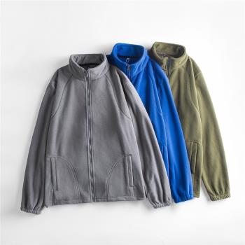 冬季居家服珊瑚絨立領開衫外套