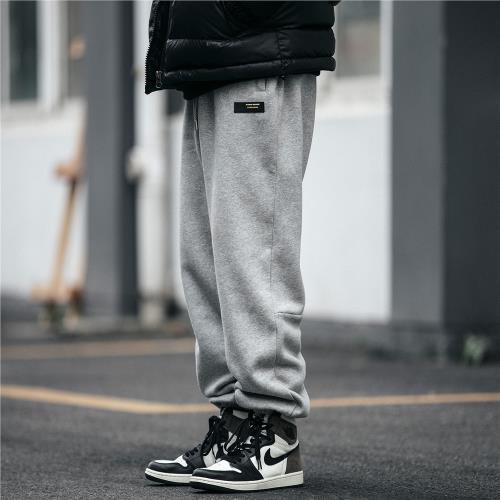 20251214休閑褲秋冬純棉寬松韓版潮流百搭束腳運動衛褲男收口褲子