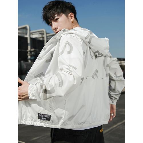 夏季防曬衣男士冰絲外套薄款透氣皮膚風衣夾克防紫外線潮牌防曬服