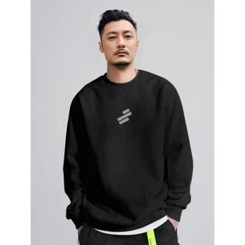 ins情侶寬松小眾設計感圓領衛衣