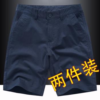夏季短褲男外穿薄款中老年人五分褲子純棉寬松休閑中年爸爸大褲衩