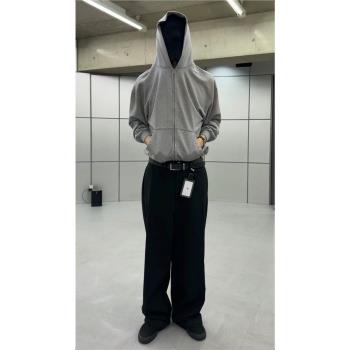 水洗雙拉鏈外套vibe風連帽衛衣