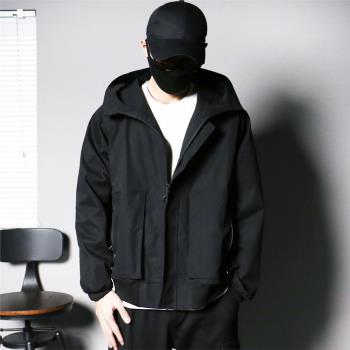 潮牌冬季嘻哈寬松連帽飛行外套