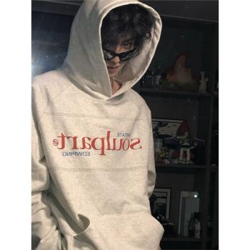 美式hiphop嘻哈痞帥連帽衛衣男春秋季寬松潮牌休閑情侶高階感外套