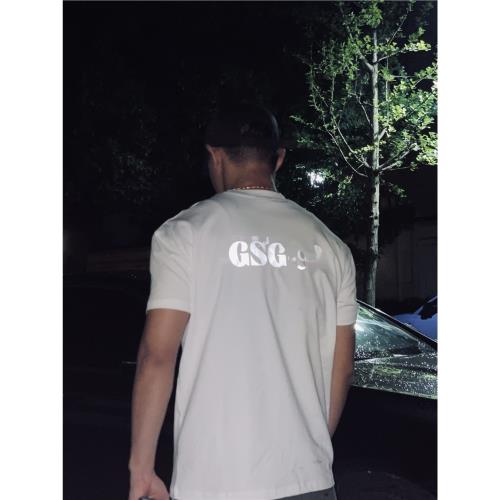 GTAL美式休閑短袖夏季戶外GSG印花T恤重磅圓領純色百搭小領口上衣