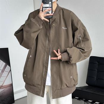 潮牌春秋季街頭寬松飛行員夾克