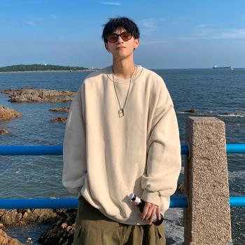 重磅cityboy衛衣男春秋款美式高街圓領上衣oversize潮牌男士衣服