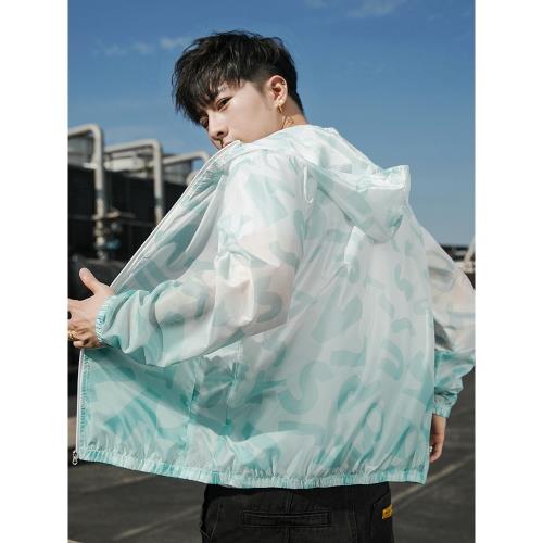 防曬衣男夏季潮流冰絲透氣超薄款皮膚衣潮牌戶外運動風防曬服外套