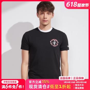 法國CHEVIGNON尚飛揚夏季新品T恤男運動主題印花圓領短袖商場同款
