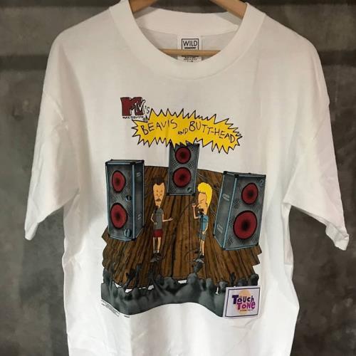 Beavis and Butt-head癟四與大頭蛋卡通動漫vintage男女短袖T恤潮