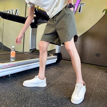 冰絲速幹短褲男款夏季潮牌薄款五分褲休閑2023新款寬松百搭四分褲