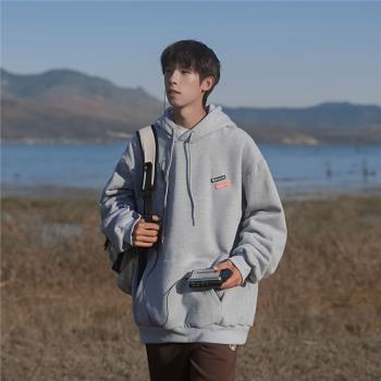 日系cityboy連帽衛衣男2023新款秋季寬松休閑外套青少年男裝衣服