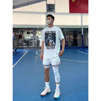 美式街頭運動休閑T恤2024夏季上衣圖案印花短袖男野球帝同款上衣