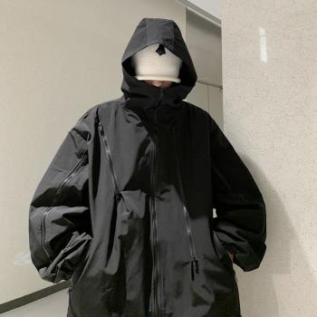 vintage春秋季連帽機能美式風衣
