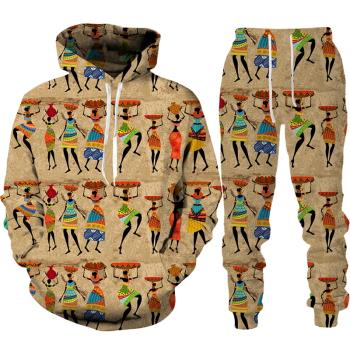 3D printing loose long-sleeve sports suit 3D印花長袖運動套裝