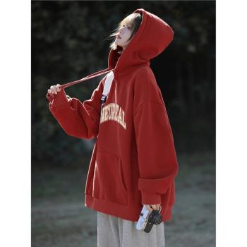 連帽衛衣男春季新款潮流寬松重磅外套日系復古cityboy男裝上衣服