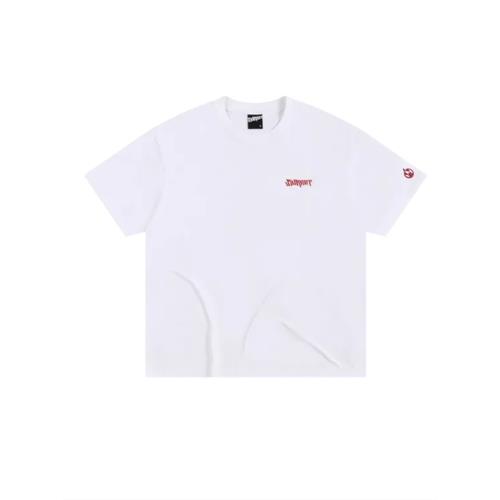 BURNIN火焰橫排LOGO短袖圓領印花春夏寬松休閑夏季情侶簡約T恤