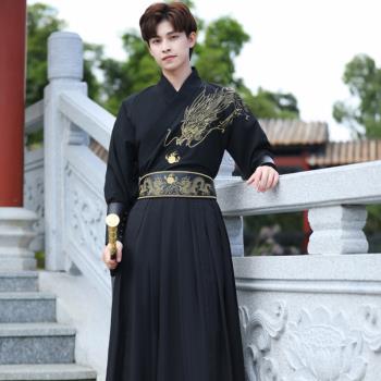 古風龍紋刺繡帥氣武俠日常漢服