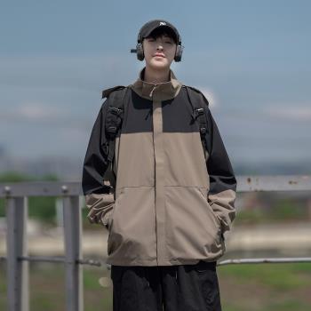 三合一沖鋒衣外套男秋季新款日系潮牌戶外登山服男士休閑工裝夾克