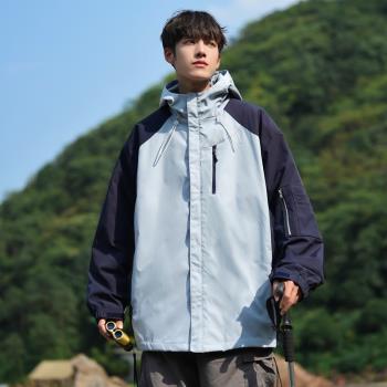 日系復古cityboy外套男秋季山系戶外沖鋒衣青少年運動夾克登山服