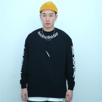 重磅bboy大碼匪幫小領口長袖t桖