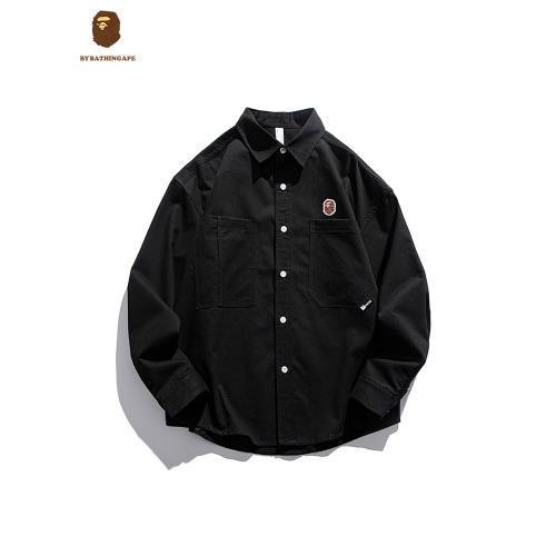 BAPE DUCK男裝男休閑長袖襯衫上衣秋季新款日系襯衣寬松潮牌外套