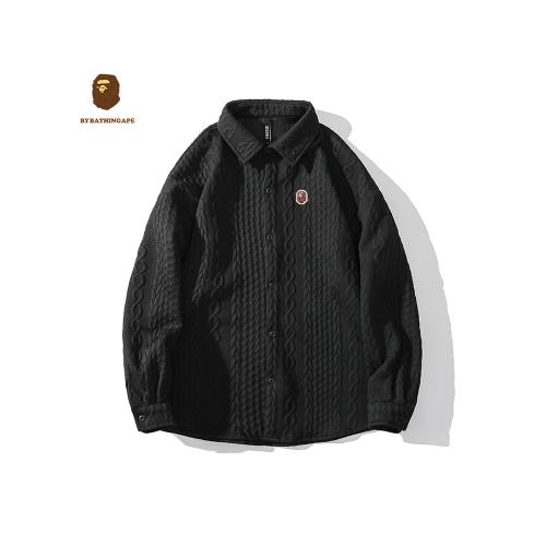 BAPE ROCKY日系華夫格長袖襯衫