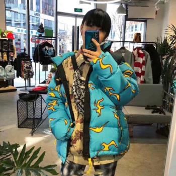 藍色火焰男女加厚大碼羽絨棉服