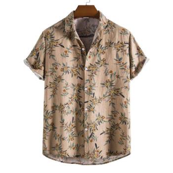 外貿2023夏季新款歐美男士休閑大碼襯衣美式短袖襯衫潮Men Shirts