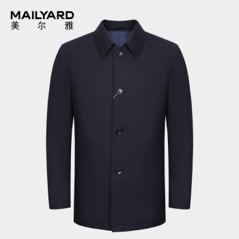 MAILYARD/美爾雅棉襖風衣 羊毛商務休閑男士翻領單排扣棉服 103