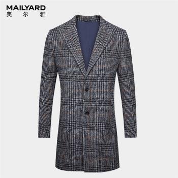 MAILYARD/美爾雅羊毛大衣 秋冬男士時尚商務通勤百搭中長外套 131