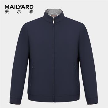 MAILYARD/美爾雅夾克 羊毛商務休閑男士春季立領拉鏈茄克外套 266