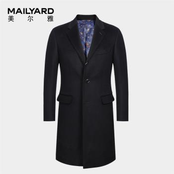 MAILYARD/美爾雅羊毛大衣 商務休閑男士中長款秋冬毛呢外套 159