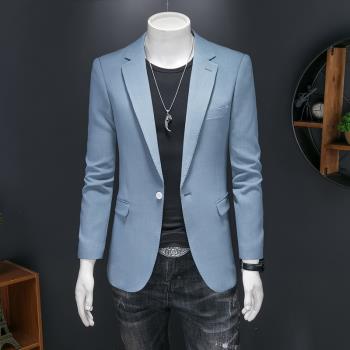 春秋季男式單西外套加大碼商務工作小西裝攝影拍照西服宴會禮服潮