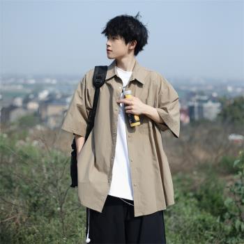 潮牌男款ins復古情侶夏裝短袖