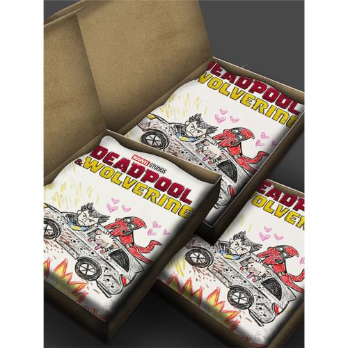 【死侍與金剛狼】電影周邊 原創手繪卡通風格休閑百搭男女短袖T恤