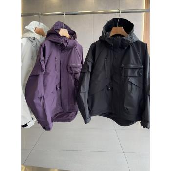重工堅貨！杜邦三防面料3D立體剪裁連帽男夾棉沖鋒衣保暖棉服外套
