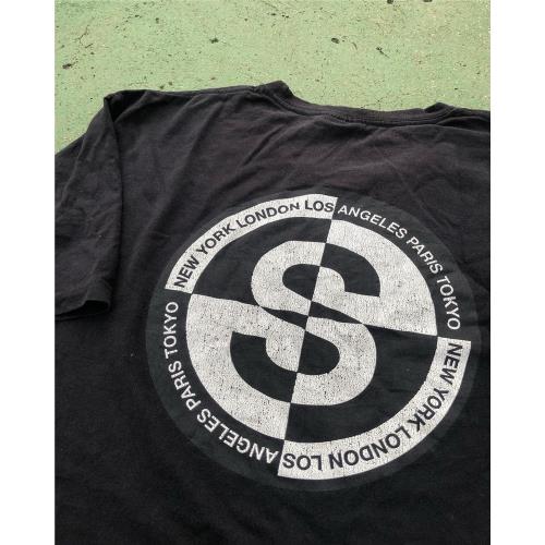 S標字母西海岸oversize美式復古vibe健身運動男女短袖T恤寬松半袖