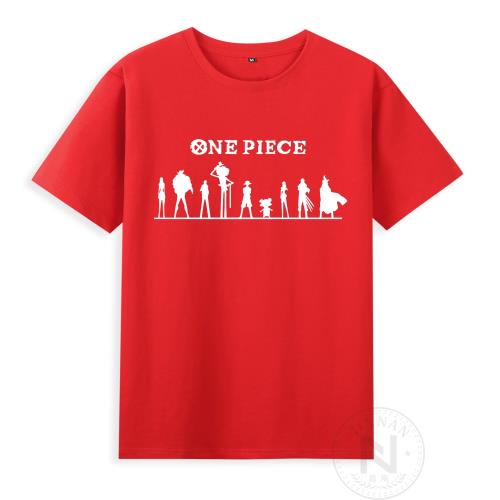 純棉航海王草帽一伙海賊王主角背影One Piece短袖t恤衣服有童裝