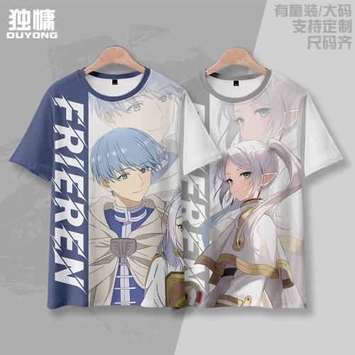 葬送的芙莉蓮 菲倫 辛美爾 周邊短袖T恤青少年二次元寬松痛衣服夏