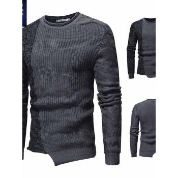 2023 men sweater knit歐美爆款春秋休閑套頭修身針織衫毛衣男潮
