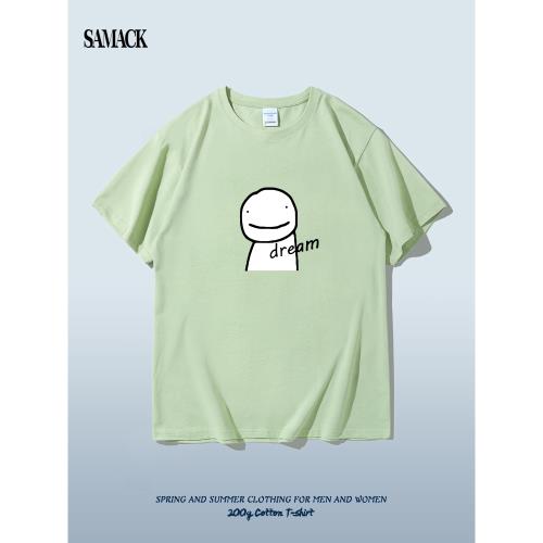 dream同款t恤純棉短袖我的世界大神青少年學生男休閑女潮流tshirt