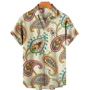 Summer Print Hawaiian Shirt Men's Cross-border花襯衫男士