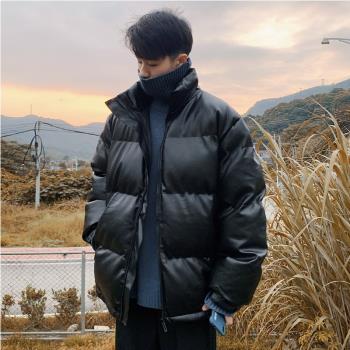 冬季加厚ins羽絨韓版寬松皮衣