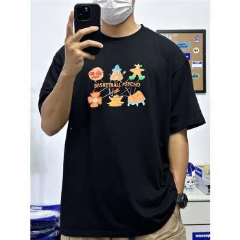 潮牌男士印花街頭半袖純棉上衣