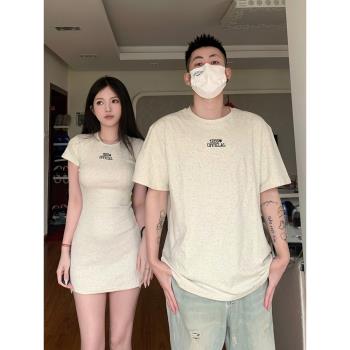 潮牌短袖小眾設計感辣妹情侶裝