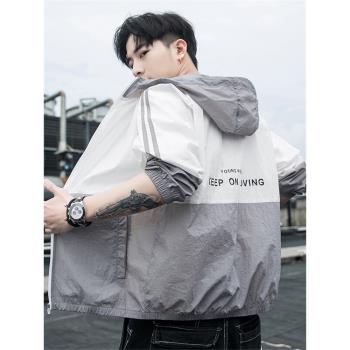 防曬衣服男士夏季ins潮牌2023新款薄夾克外穿外套春秋釣魚皮膚衣
